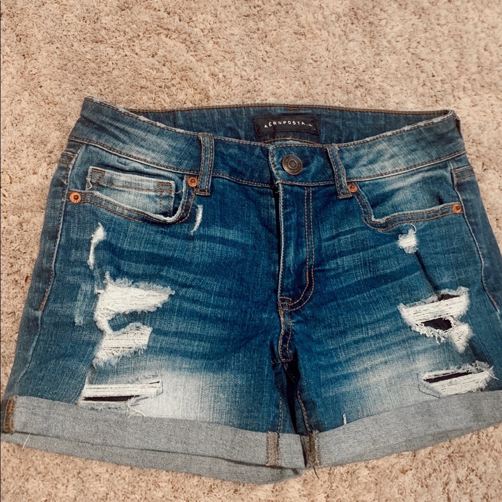 Blue jean shorts from Aeropostale